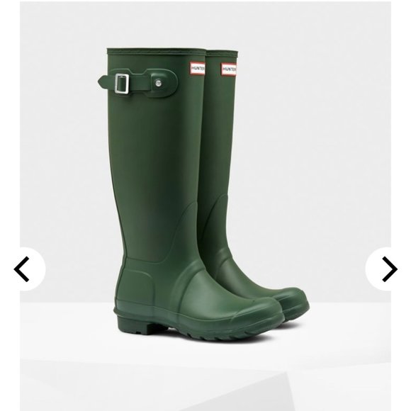 Hunter Shoes - Hunter Original Tall Rain Boots: Matte Green